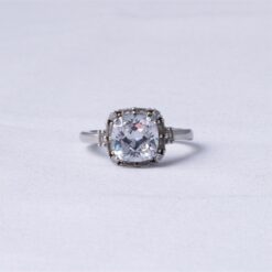 Vintage Halo 925 Silver Ring