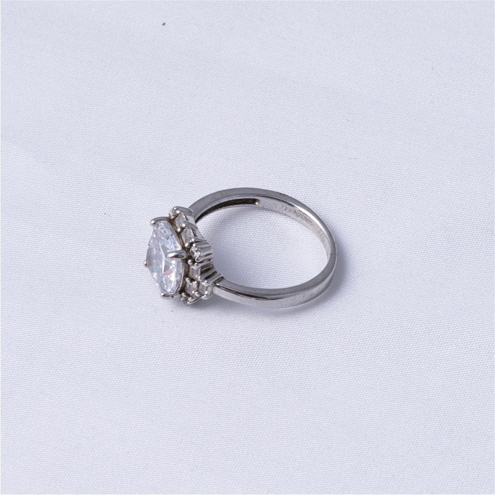 Vintage Halo 925 Silver Ring - Image 3
