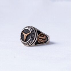 Alternative view of Vintage Star Emblem 925 Silver Ring
