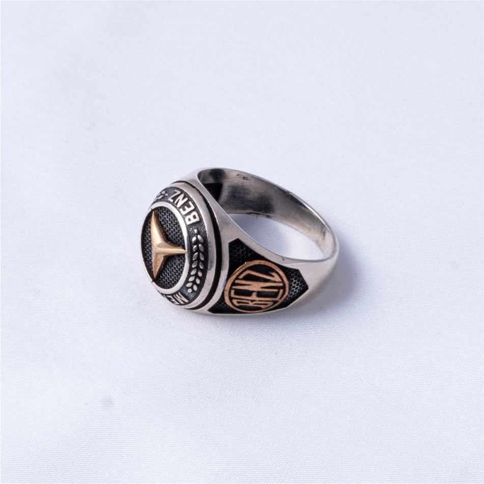 Vintage Star Emblem 925 Silver Ring - Image 3
