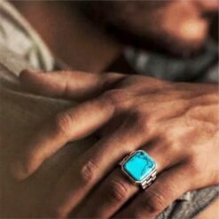 Alternative view of Vintage Turquoise Signet Ring
