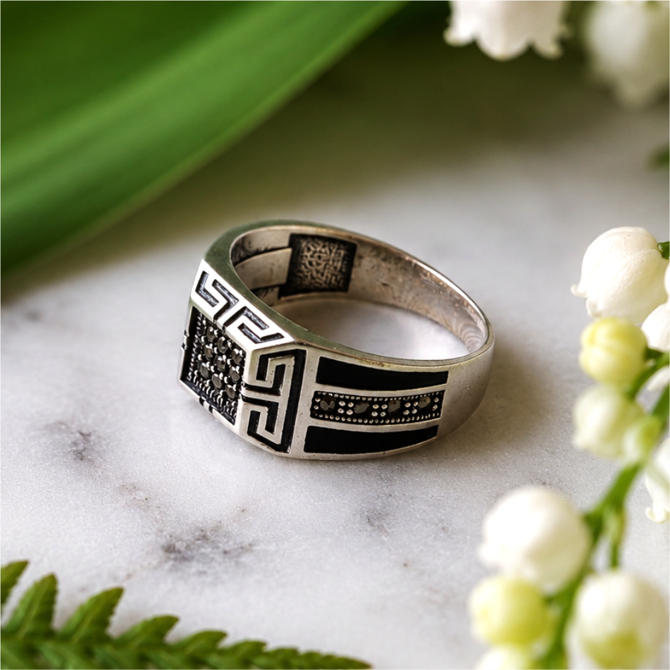 Black oxodise with cz stone - Image 2