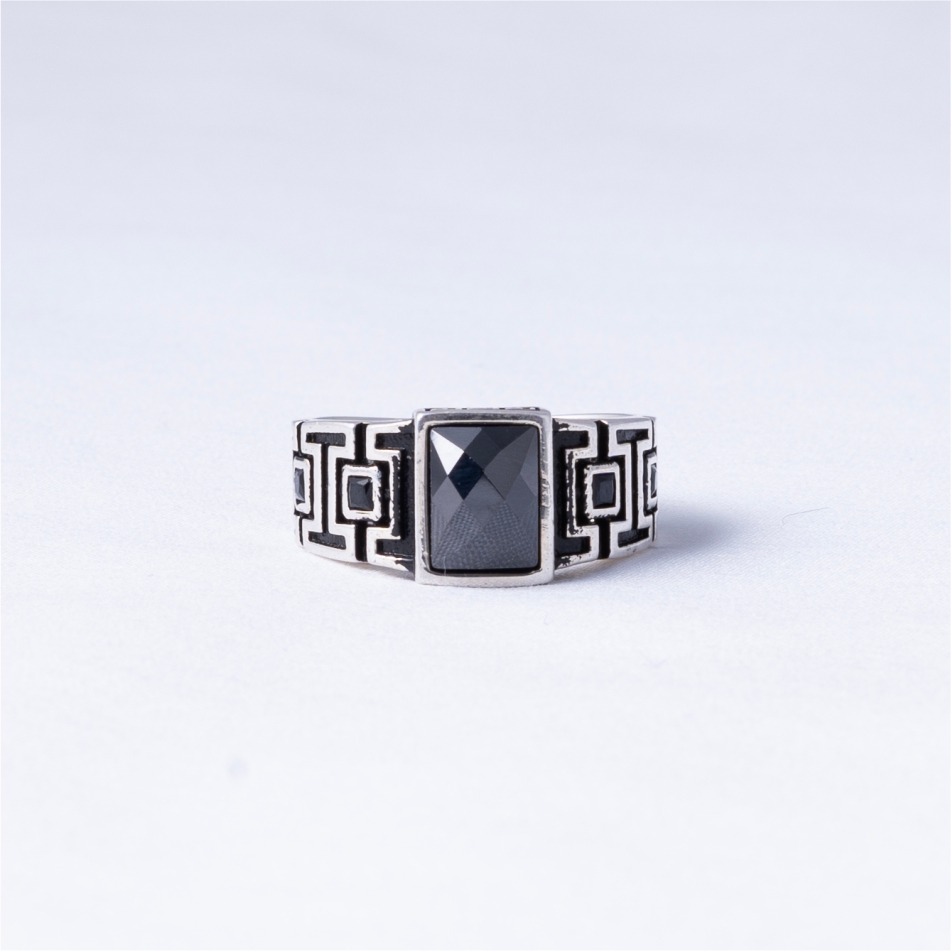 Black stone turkish ring