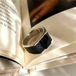 Alternative view of Black stone with oxodise ring