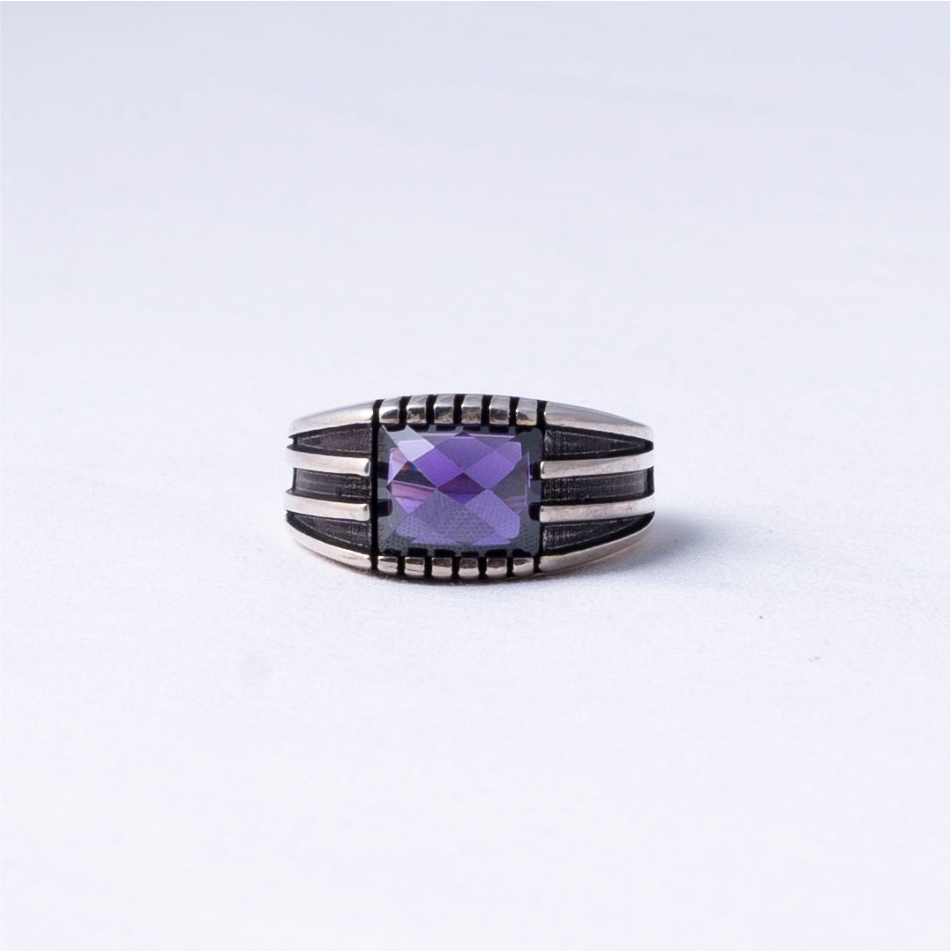 Blue American Cut Stone Designer ring