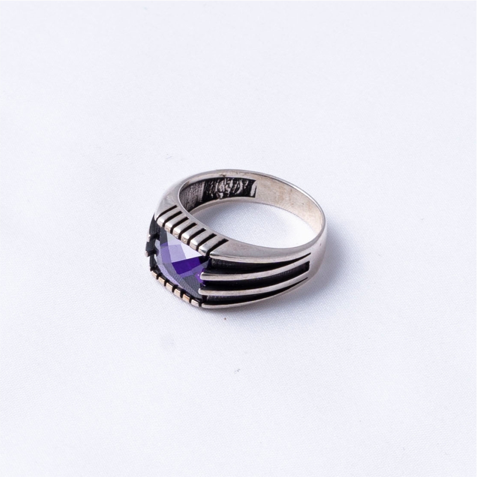 Blue American Cut Stone Designer ring - Image 4