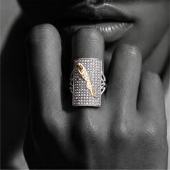 Alternative view of Diamond Style Leopard 925 Silver Ring