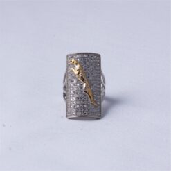 Diamond Style Leopard 925 Silver Ring