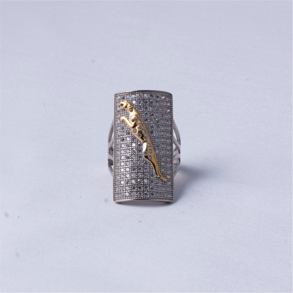 Diamond Style Leopard 925 Silver Ring