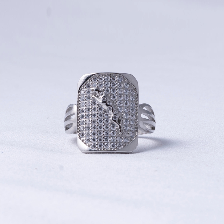 Diamond Style Jaguar 925 Silver Ring