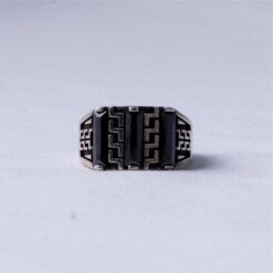 Black Stone Vintage 925 Silver Ring