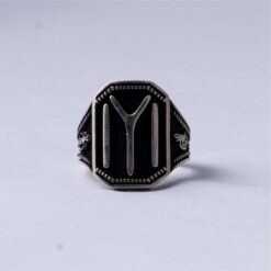 Kayi Symbol Oxidised 925 Silver Ring