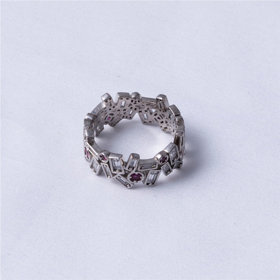Ruby Diamond Style 925 Silver Ring - Image 4