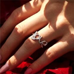 Alternative view of Love Design 925 Silver Ring