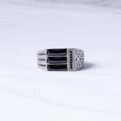 Black Stone Daily Wear 925 Silver Ring