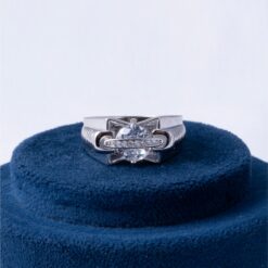 Solitaire Diamond Style 925 Silver Ring