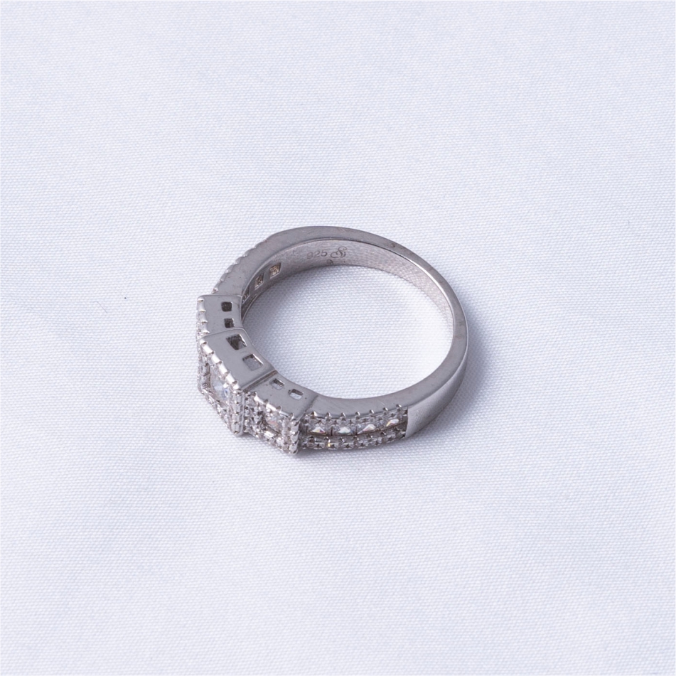 Princess Cut Diamond Style 925 Silver Ring - Image 4