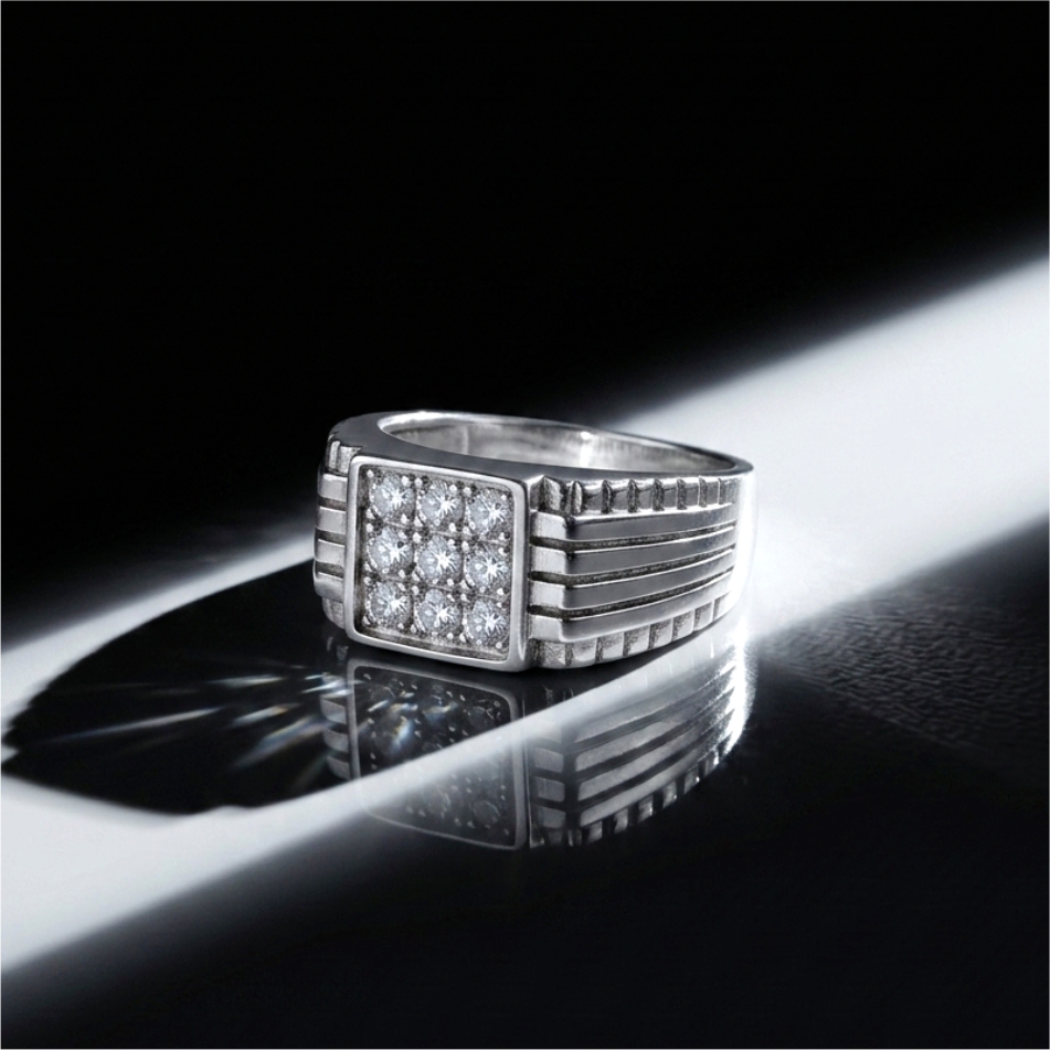 Office Wear Diamond Style 925 Silver Ring - Image 2