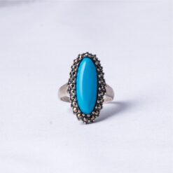 Natural Firoza Stone 925 Silver Ring