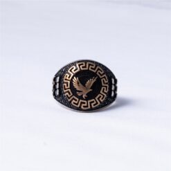 Eagle Design Oxidised 925 Silver Ring