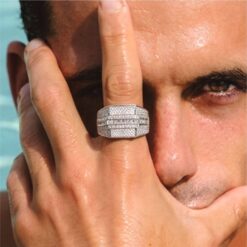 Alternative view of Luxury Diamond Style 925 Silver Ring