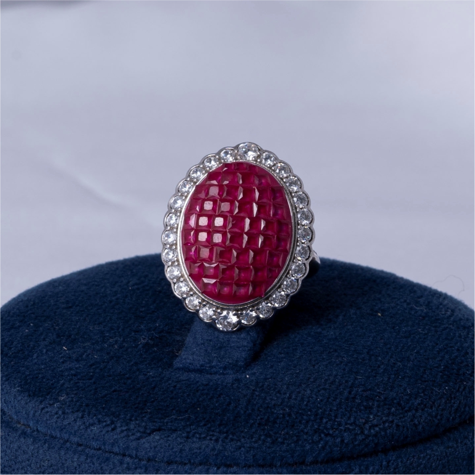 Pink CZ Premium 925 Silver Ring