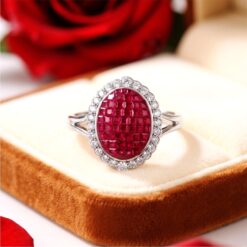 Alternative view of Pink CZ Premium 925 Silver Ring