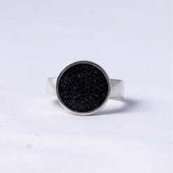 Black CZ Stone 925 Silver Ring