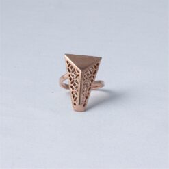 Rose Gold Geometric 925 Silver Ring