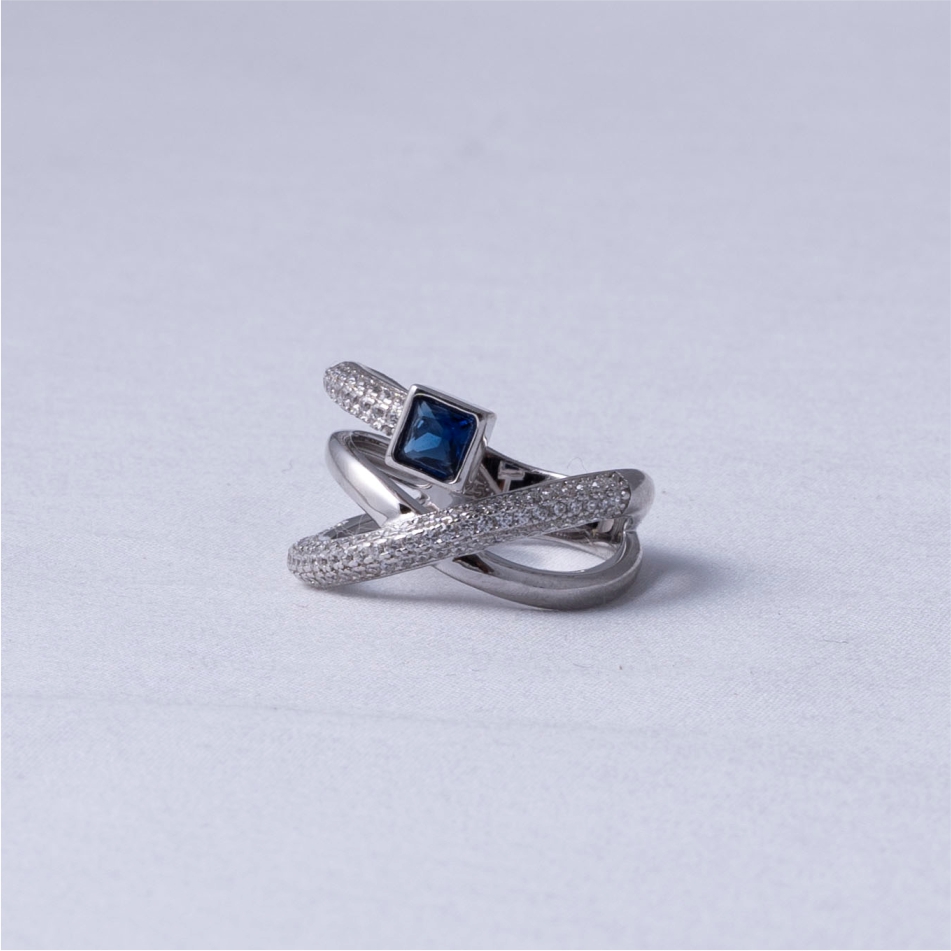 Blue Stone Designer 925 Silver Ring