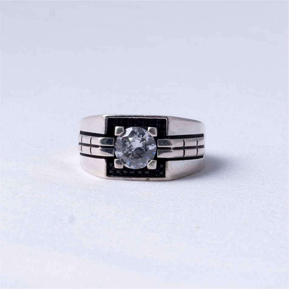 Classic CZ Stone 925 Silver Ring