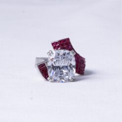Ruby CZ Designer 925 Silver Ring