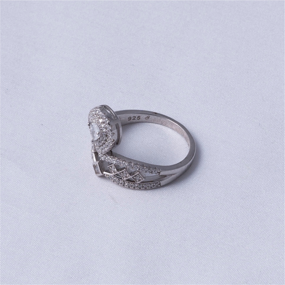 Princess Halo 925 Silver Ring - Image 4