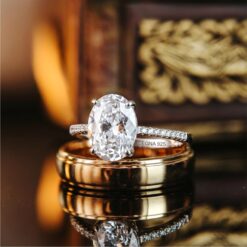 Alternative view of Oval Solitaire CZ 925 Silver Ring