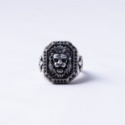 Regal Lion Head 925 Silver Ring