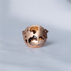 Rose Gold Floral Cutwork 925 Silver Ring