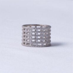 925 Silver Multi Layer CZ Designer Ring