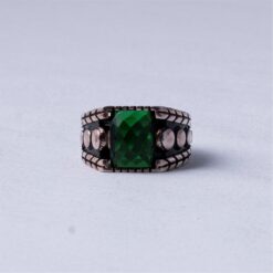 Royal Green Stone 925 Silver Gents Ring