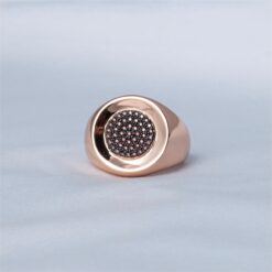 Rose Gold Signature Disc 925 Silver Ring