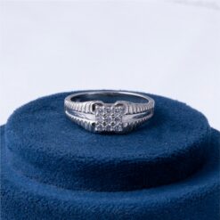 Classic Cluster CZ 925 Silver Ring
