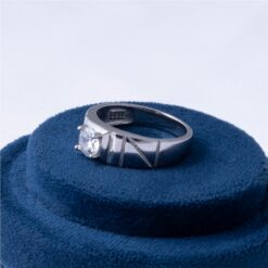 Alternative view of Single Stone Men's 925 Silver Ring