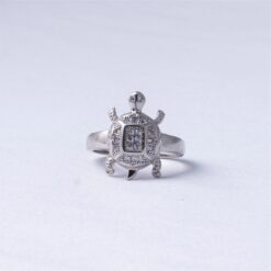 Tortoise CZ 925 Silver Ring