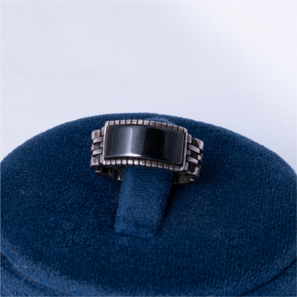 Turkish Black Stone 925 Silver Ring