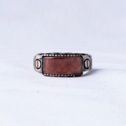 Turkish Brown Stone 925 Silver Men's Ring