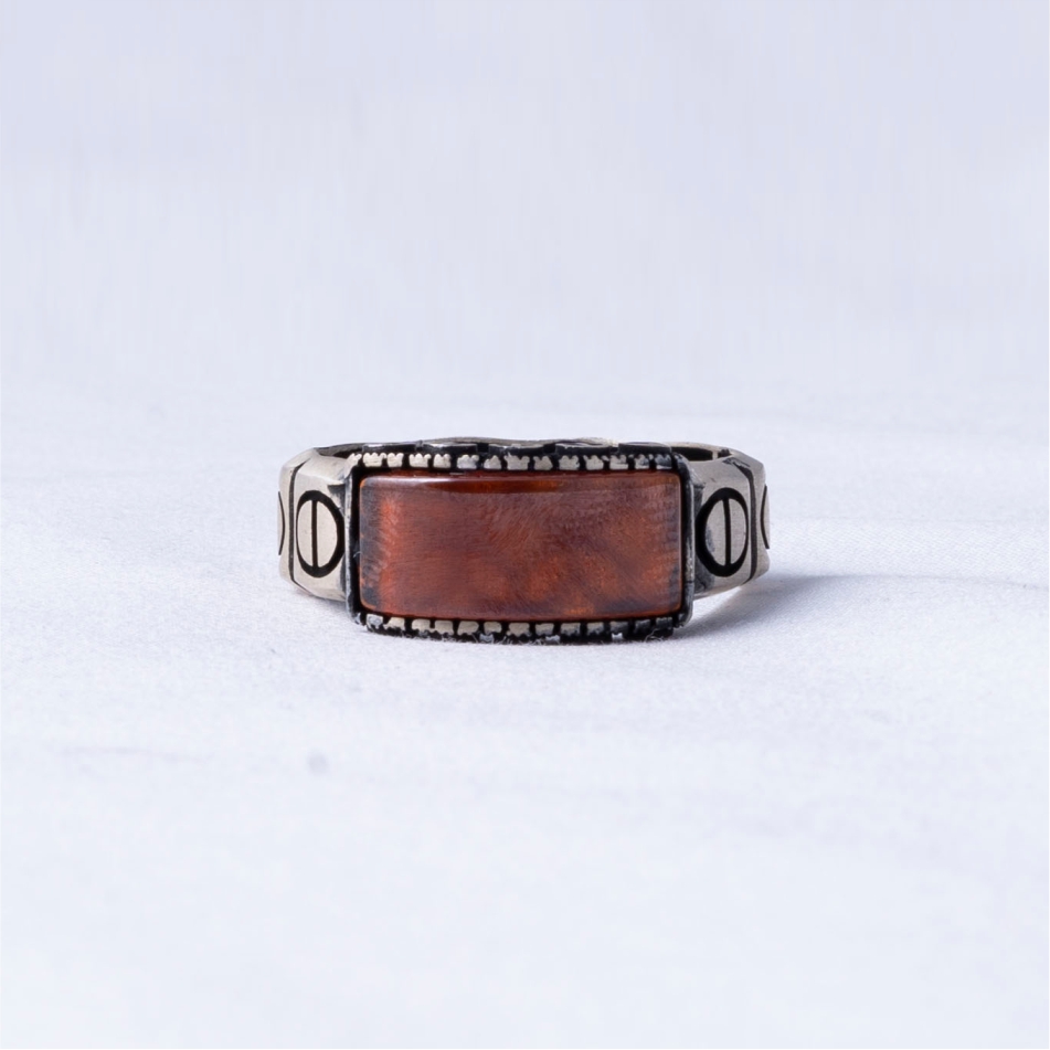 Turkish Brown Stone 925 Silver Men's Ring