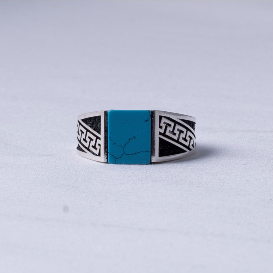Turquoise Turkish 925 Silver Men's Ring