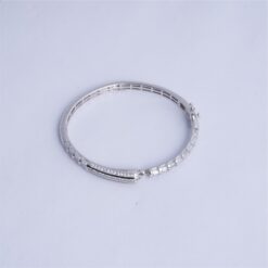 925 Silver Baguette Link Bracelet for Women - Image 3