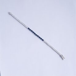 925 Silver Blue Sapphire Bracelet for Women - Image 3