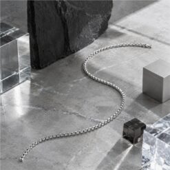 Alternative view of 925 Silver Box Chain Necklace for Men