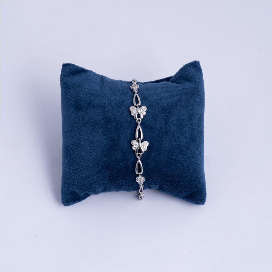 925-Silver-Butterfly-CZ-Link-Bracelet-for-Women
